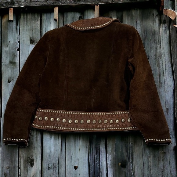 Double D Ranch leather and highly embellished jacket NWOT - Picture 7 of 16